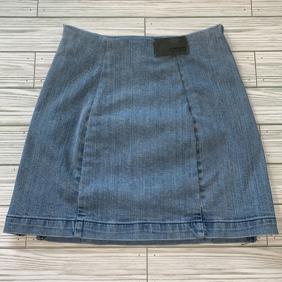 CARMAR Denim Mini Zipper Skirt - Picture 2 of 8